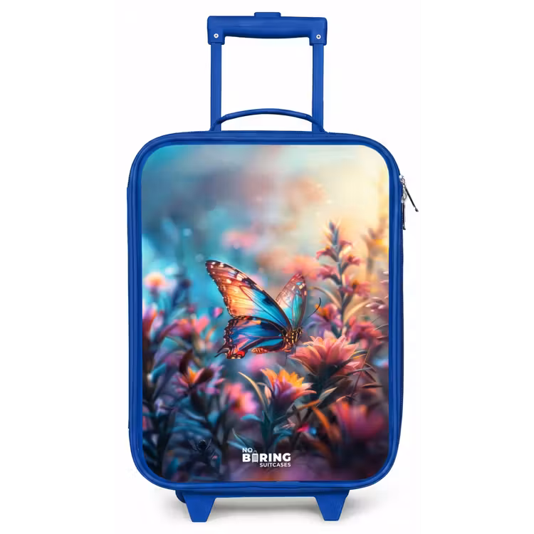 Kinderkoffer - Blauw - Vlinder flowers — 1