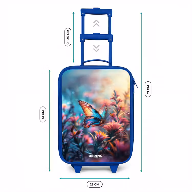 Kinderkoffer - Blauw - Vlinder flowers — 6