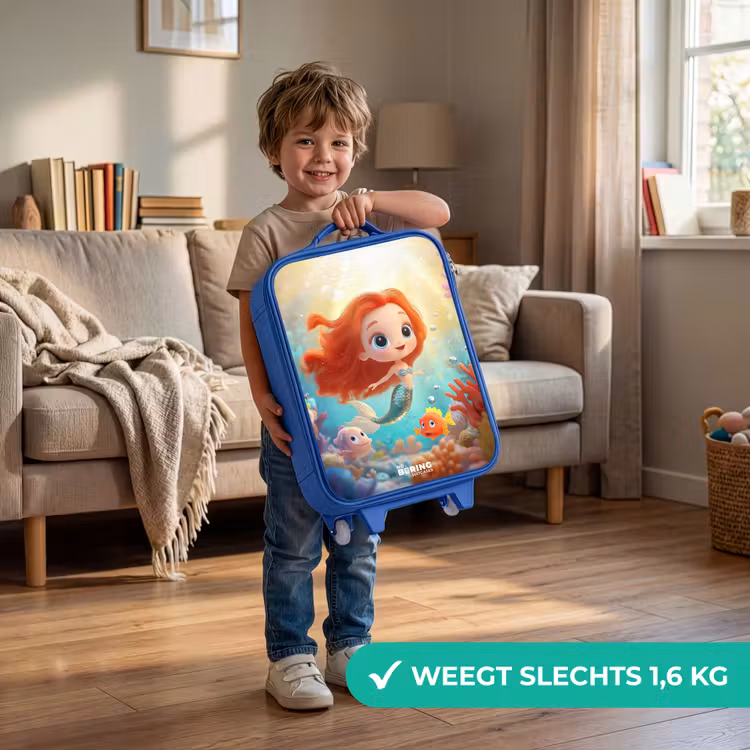 Kinderkoffer - Blauw - Zeemeermin - Vissen - Koraal — 2
