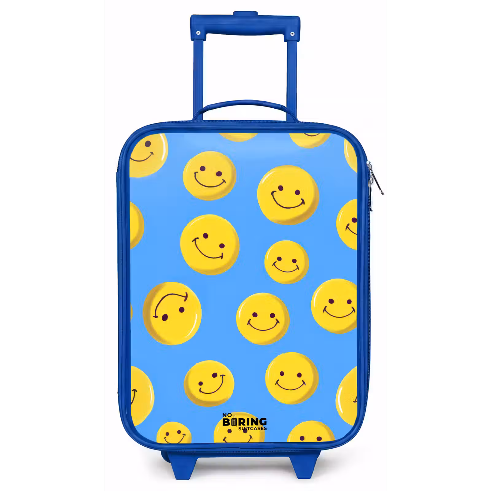 Kinderkoffer - Blauw - Vrolijke smileyregen — 1