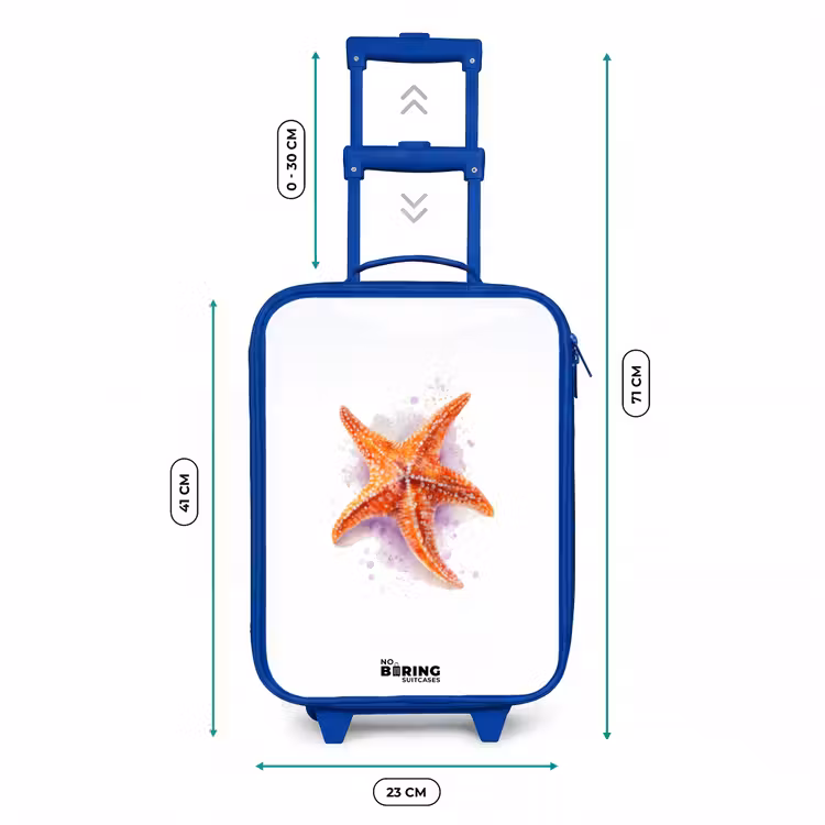 Kinderkoffer - Blauw - Oranje Zeester Illustratie — 6