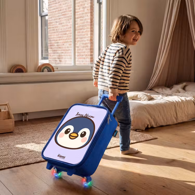 Kinderkoffer - Blauw - Pinguïn — 3