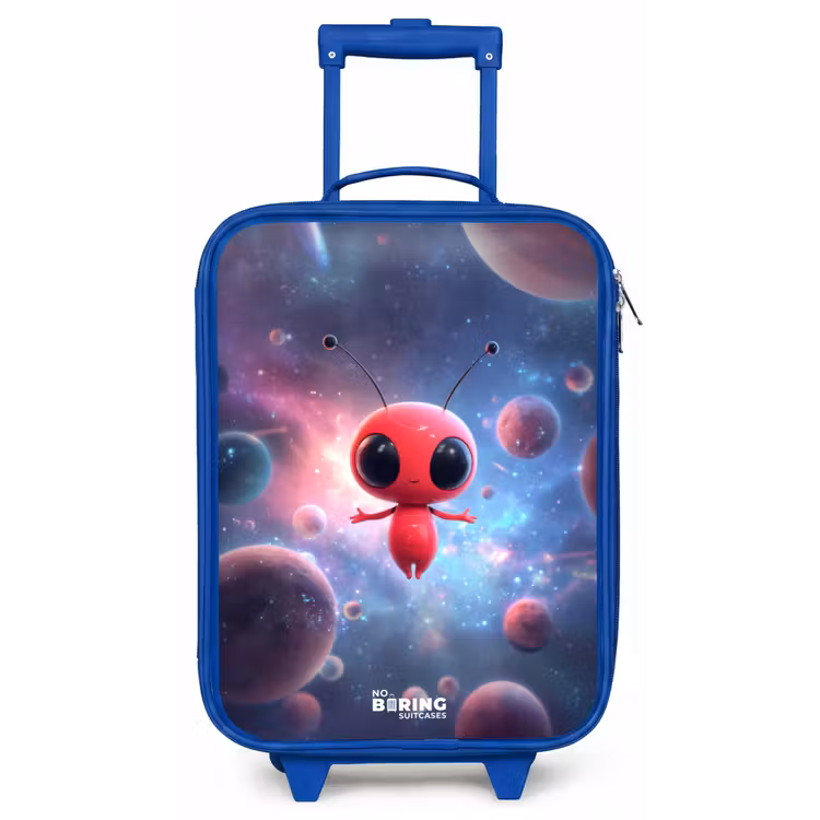 Kinderkoffer - Blauw - Rood Ruimtewezen in Kosmische Dans — 1