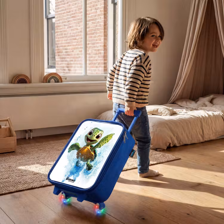 Kinderkoffer - Blauw - Schildpad - Water - Groen — 3