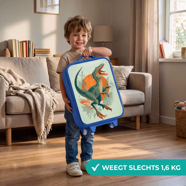 Kinderkoffer - Blauw - Sluipende jager met bladeren — 2
