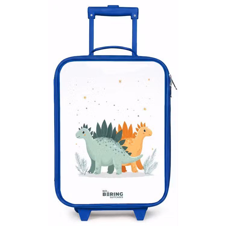 Kinderkoffer - Blauw - Stegosaurusduo onder sterrenregen — 1