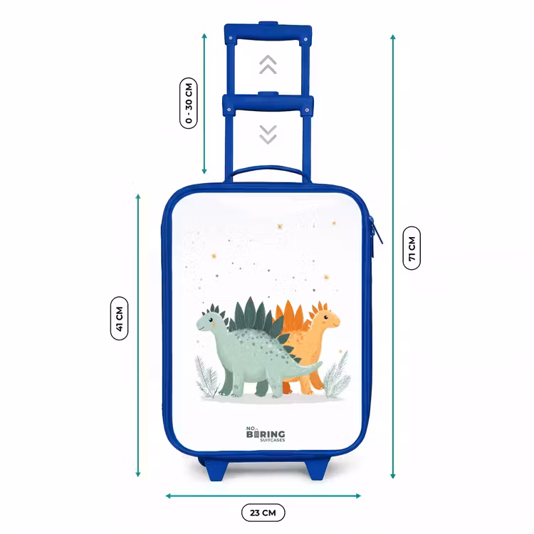 Kinderkoffer - Blauw - Stegosaurusduo onder sterrenregen — 6