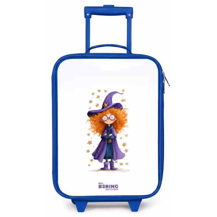 Kinderkoffer - Blauw - Sterrenmagie met krullen — 1