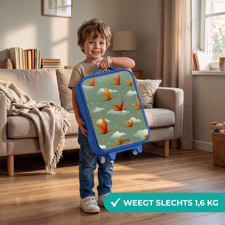 Kinderkoffer - Blauw - Vliegende pterosaurussen tussen sterren — 2