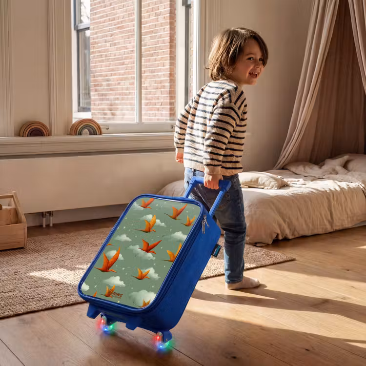 Kinderkoffer - Blauw - Vliegende pterosaurussen tussen sterren — 3