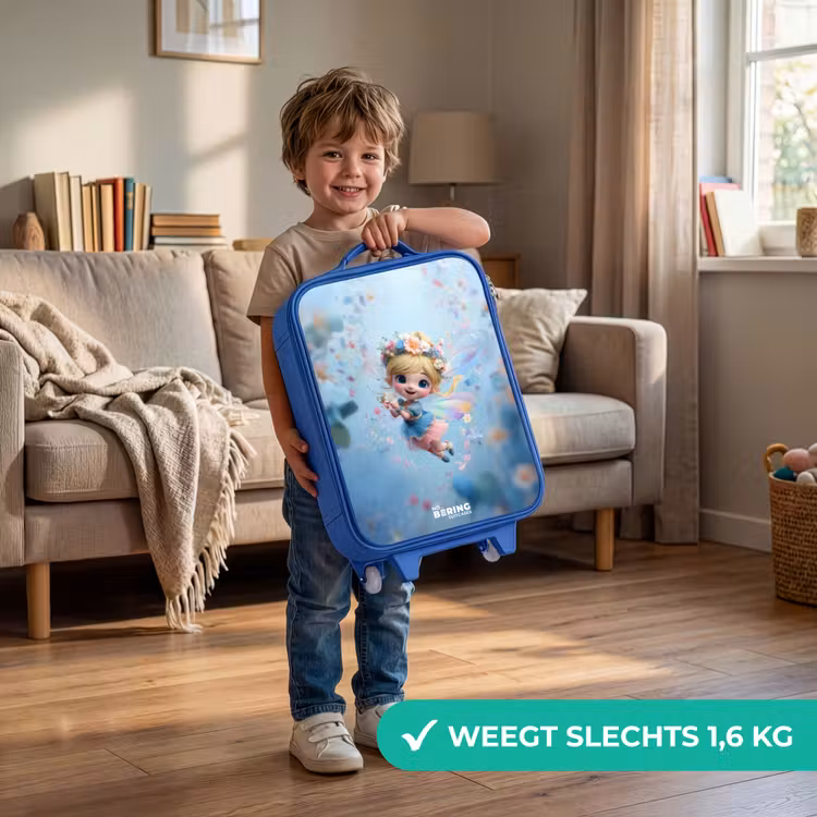 Kinderkoffer - Blauw - Vlinderfee in Bloemenlucht — 2