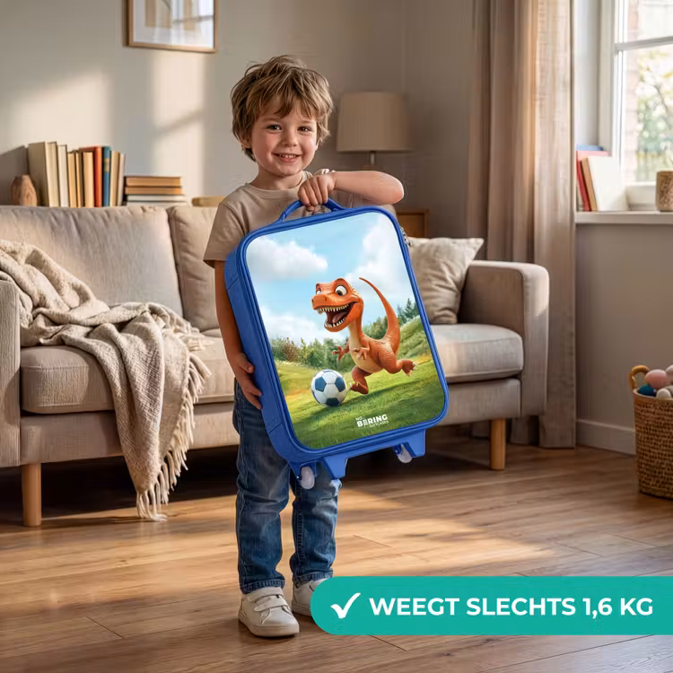 Kinderkoffer - Blauw - Voetbal - Dino - Sport — 2