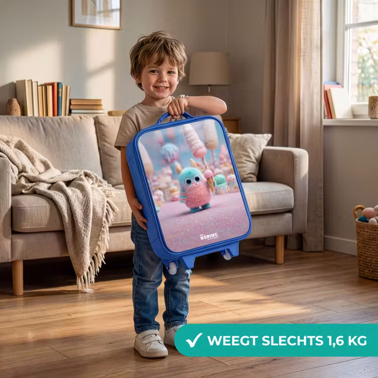 Kinderkoffer - Blauw - Zoet Monstersnoep Avontuur — 2