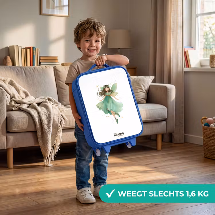 Kinderkoffer - Blauw - Zwevende groene elf — 2