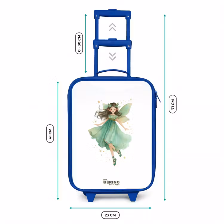 Kinderkoffer - Blauw - Zwevende groene elf — 6