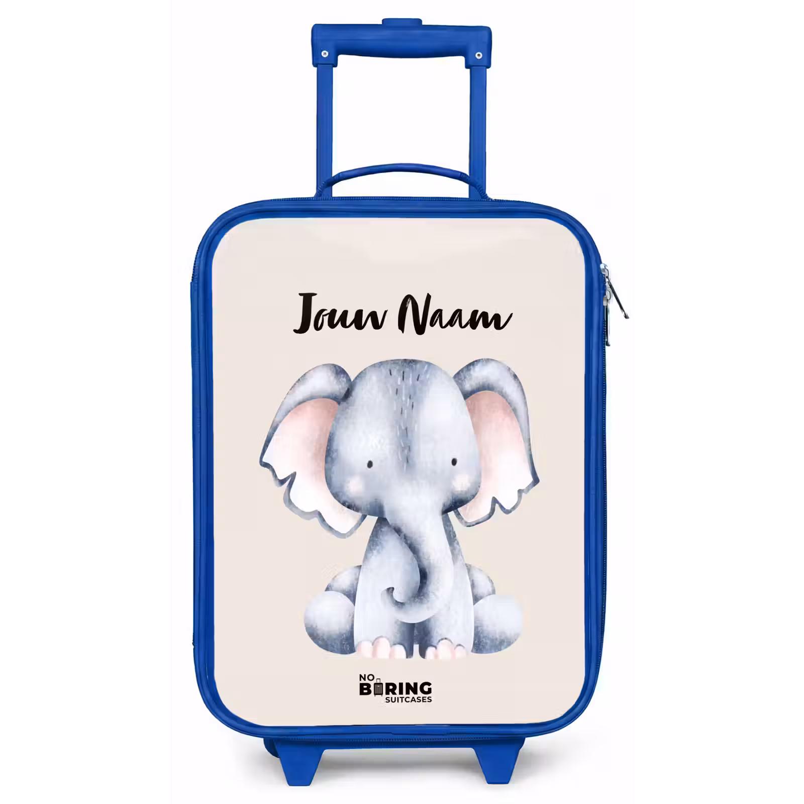 Kinderkoffer met naam - Blauw - Oane Olifant — 1