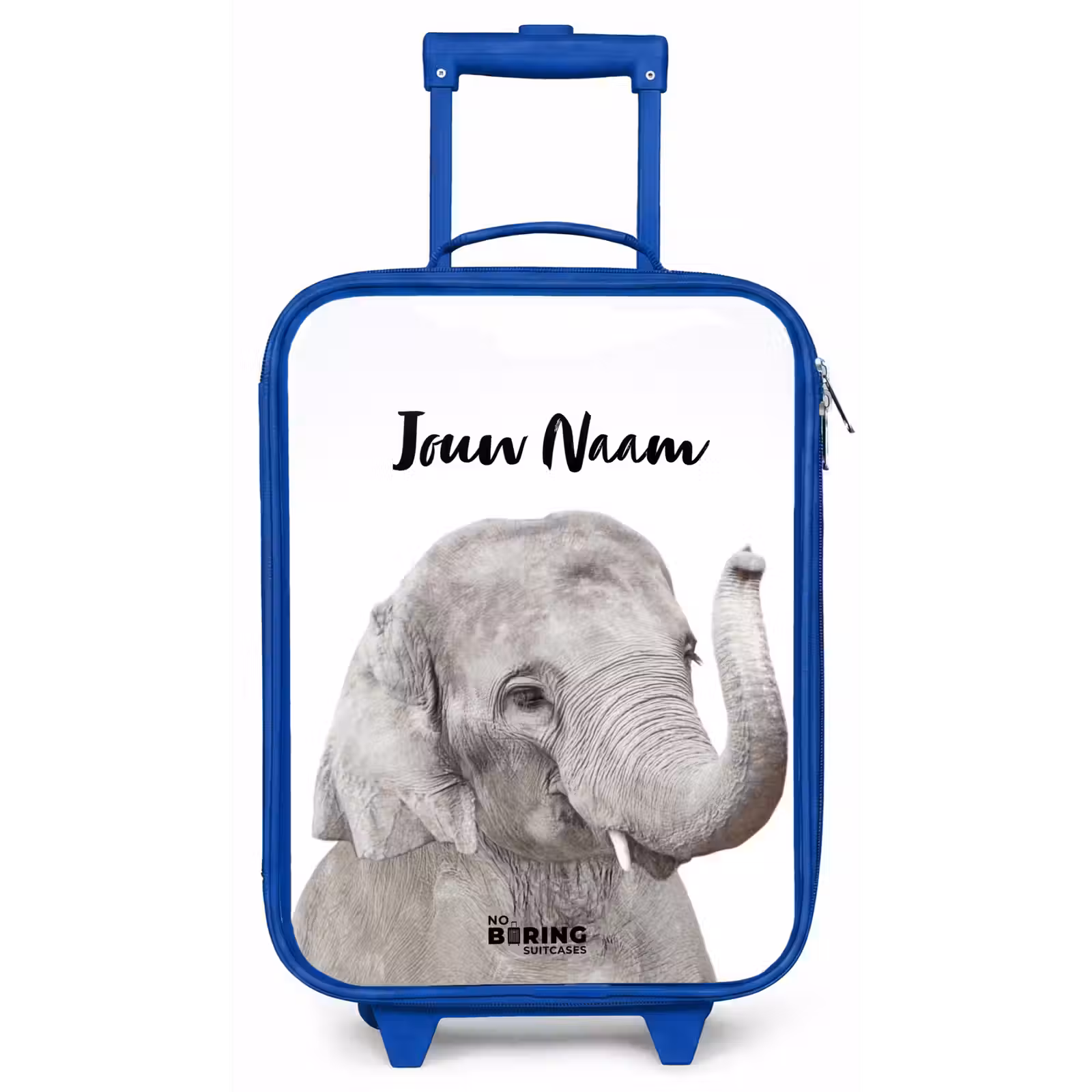Kinderkoffer met naam - Blauw - Oscar Olifant — 1