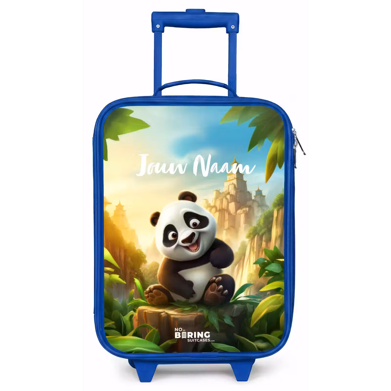 Kinderkoffer met naam - Blauw - Peter Panda — 1