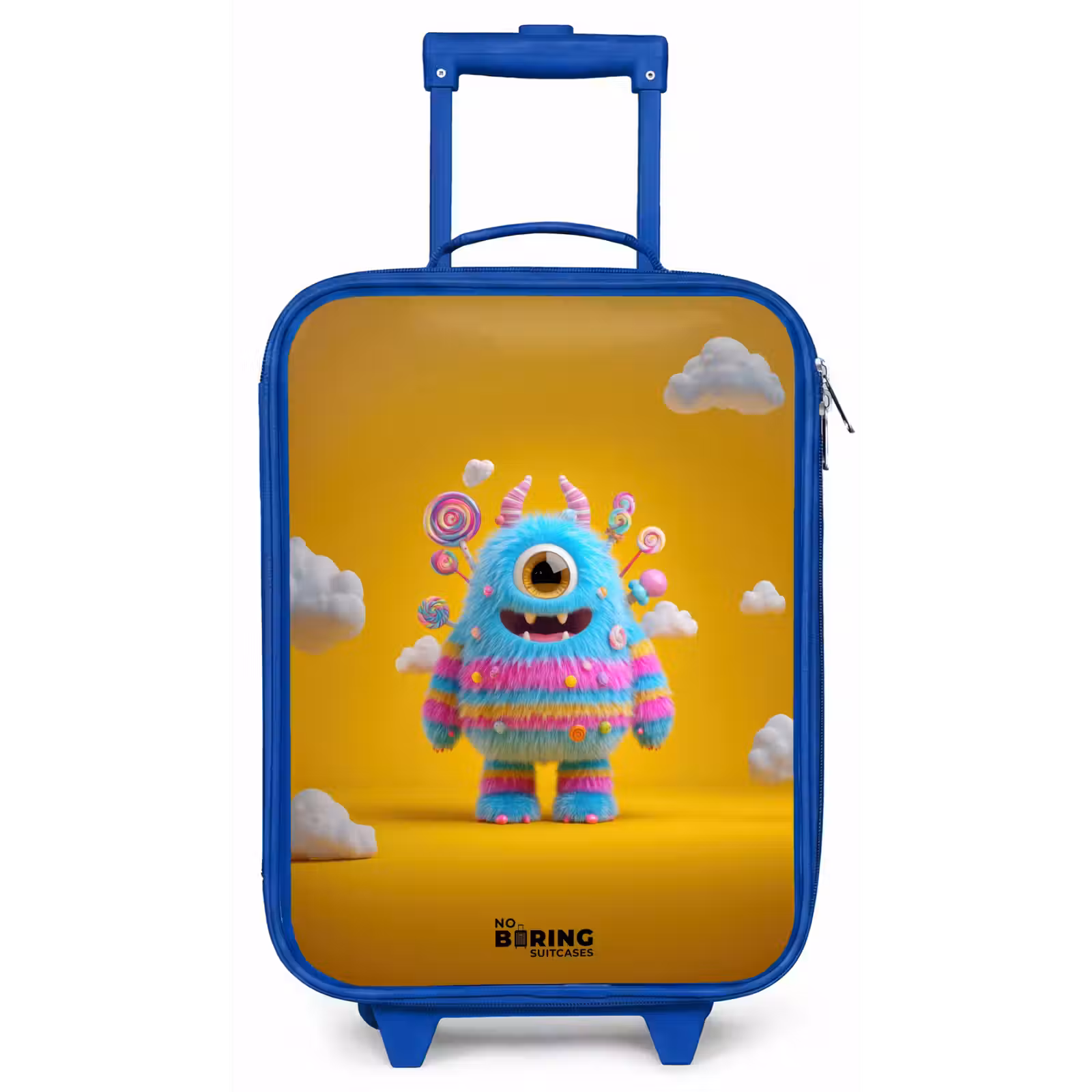 Kinderkoffer - Blauw - Snoep - Monster - Regenboog — 1