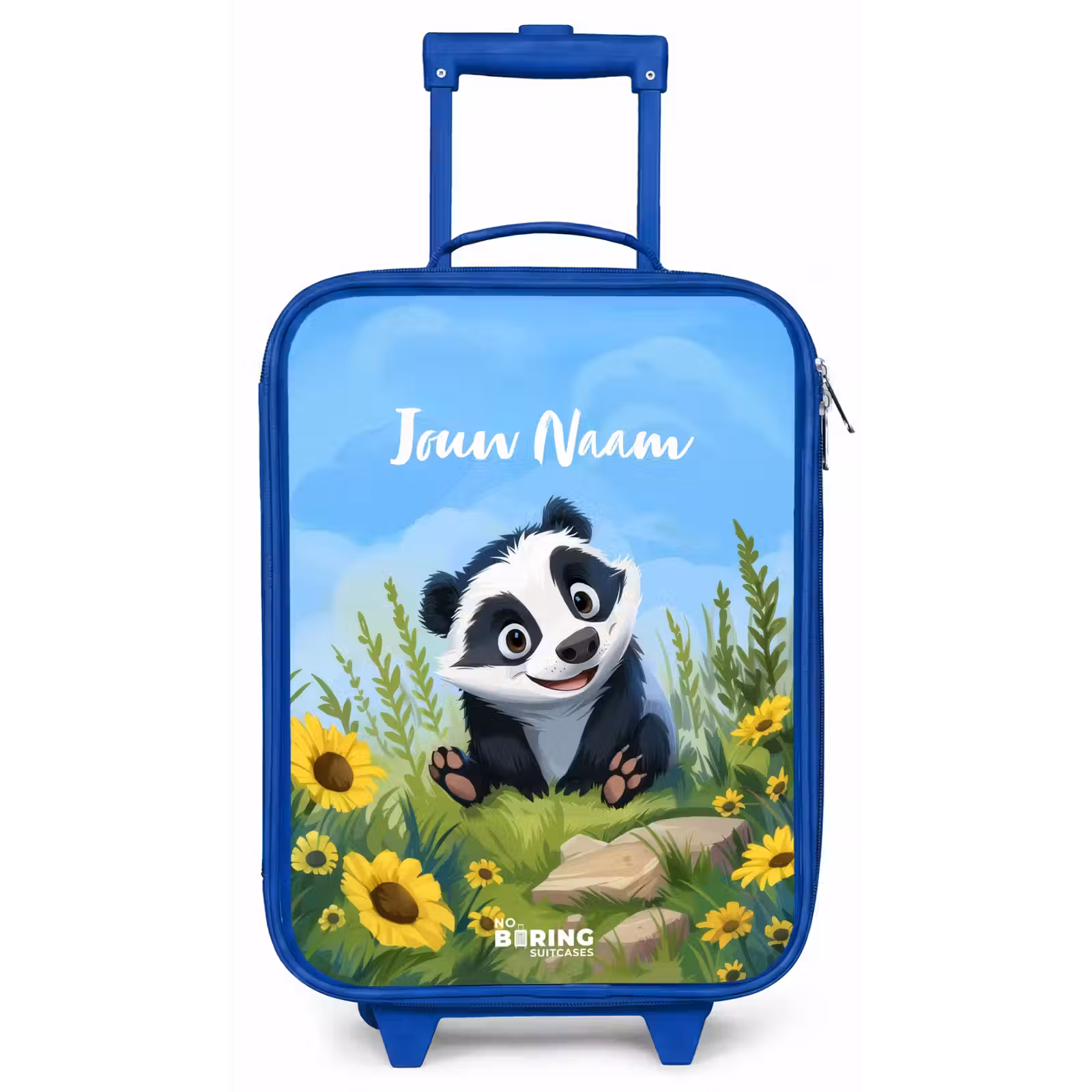 Kinderkoffer met naam - Blauw - Willem wasbeer — 1