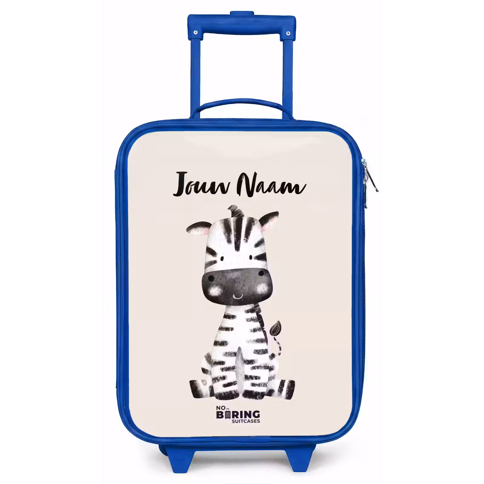 Kinderkoffer met naam - Blauw - Zoë Zebra — 1