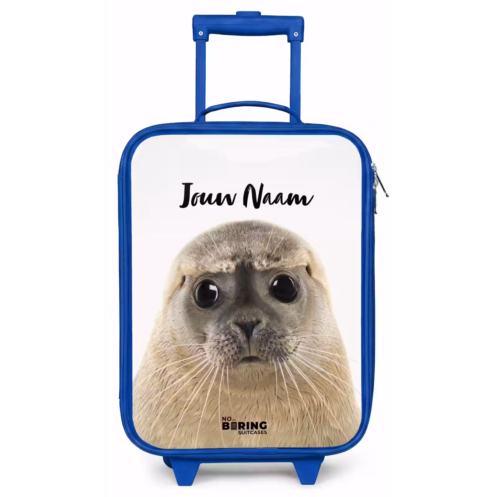 Kinderkoffer met naam - Blauw - Zyon Zeehond — 1