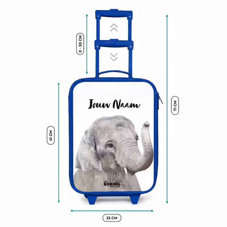 Kinderkoffer met naam - Blauw - Oscar Olifant — 6