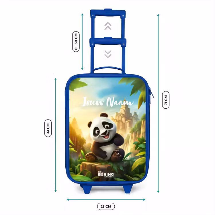 Kinderkoffer met naam - Blauw - Peter Panda — 6