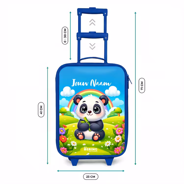 Kinderkoffer met naam - Blauw - Pukkie Panda — 6