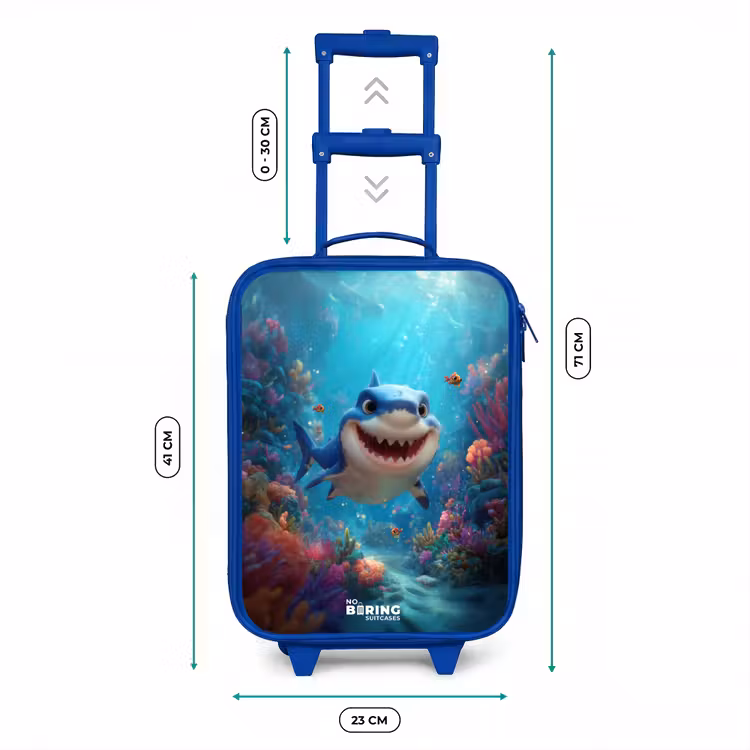 Kinderkoffer - Blauw - Rif - Koraal - Haai - Dier — 6