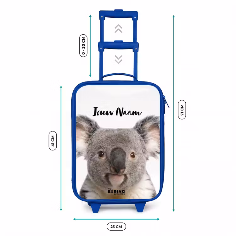 Kinderkoffer met naam - Blauw - Schattige Koala Beer — 6