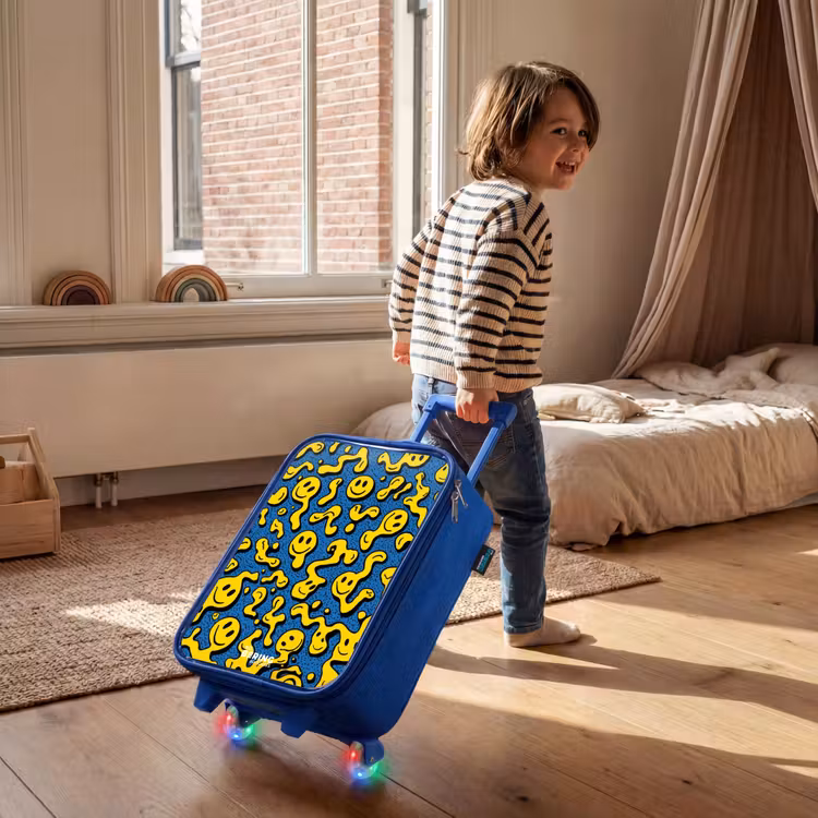 Kinderkoffer - Blauw - Smiley - Blauw - Geel — 3