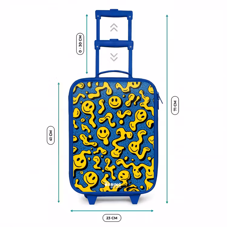 Kinderkoffer - Blauw - Smiley - Blauw - Geel — 6