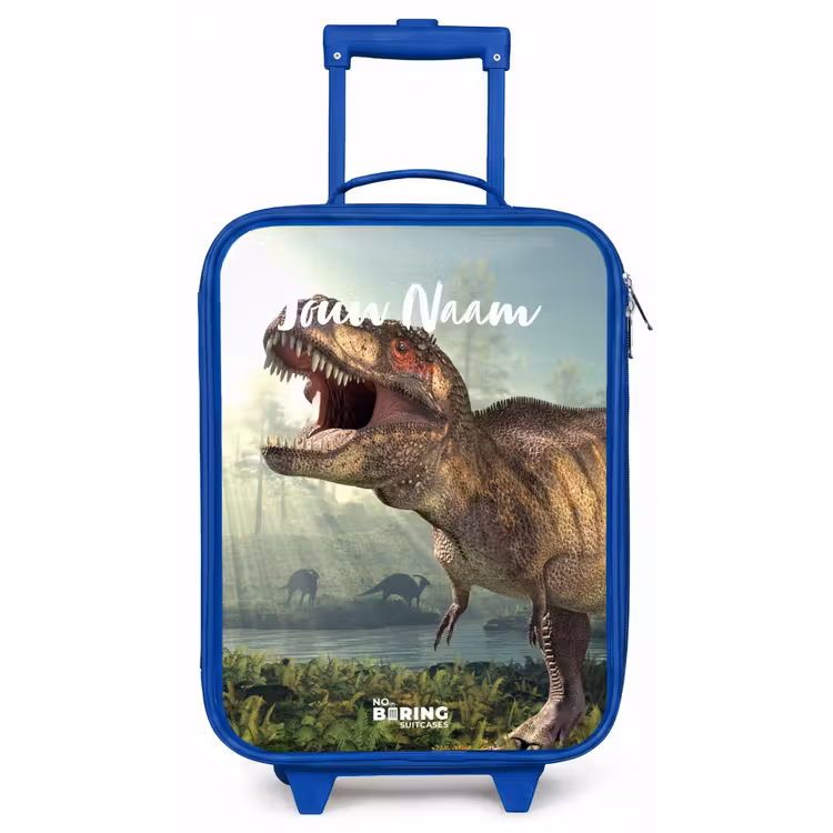 Kinderkoffer met naam - Blauw - Thijs Tyrannosaurus — 1
