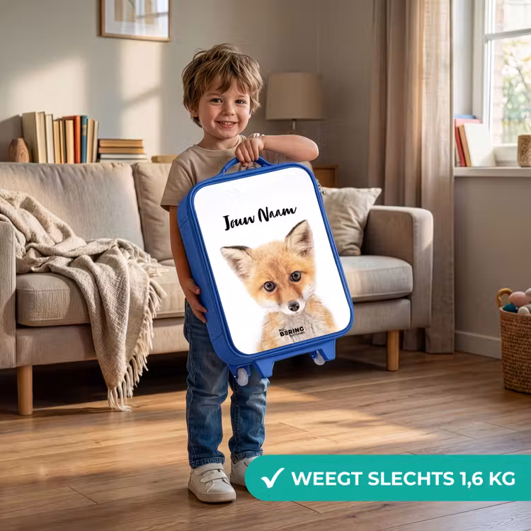 Kinderkoffer met naam - Blauw - Vicky Vosje — 2