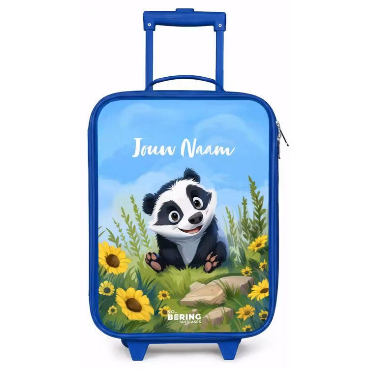 Kinderkoffer met naam - Blauw - Willem wasbeer — 1