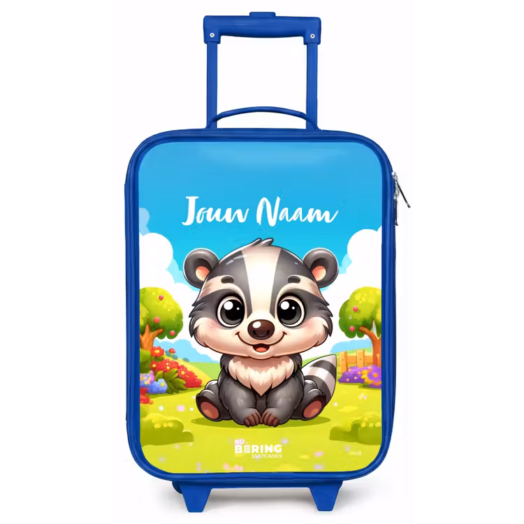 Kinderkoffer met naam - Blauw - Willy Wipstaart — 1