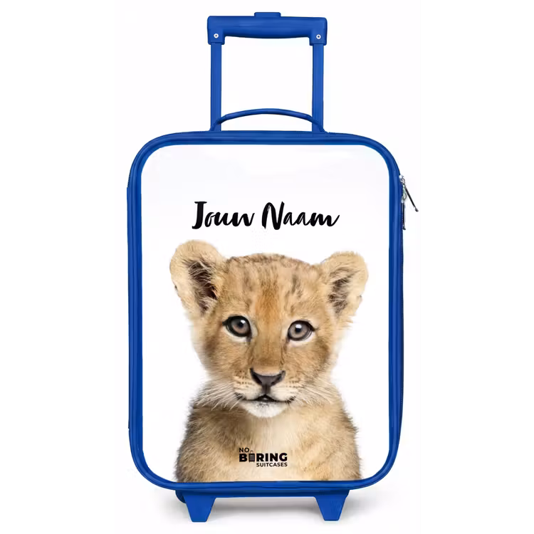 Kinderkoffer met naam - Blauw - Winnie Welpje — 1