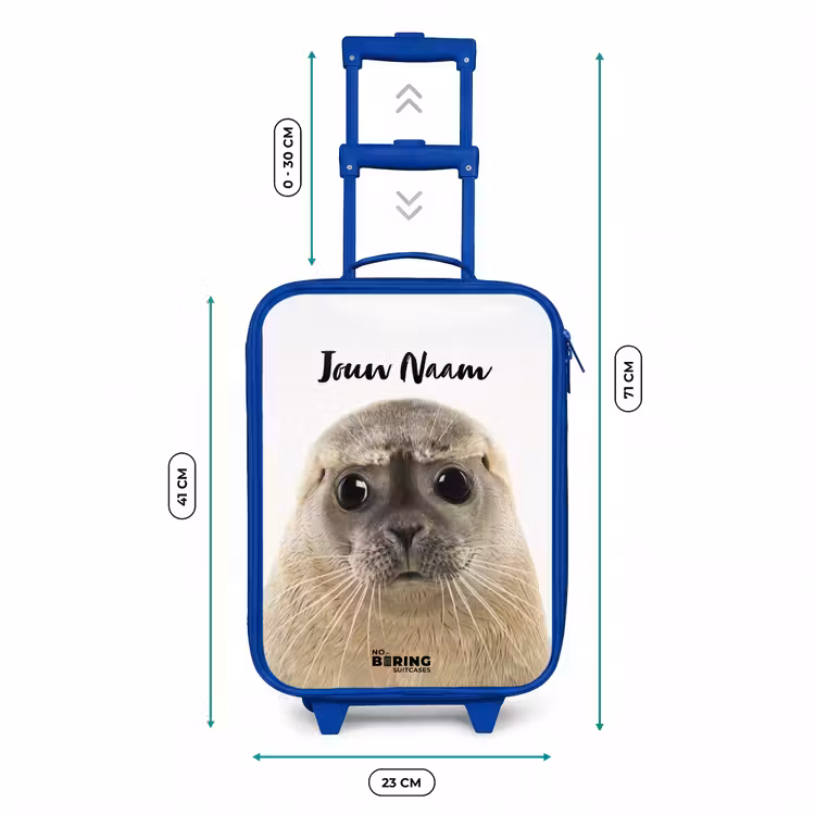 Kinderkoffer met naam - Blauw - Zyon Zeehond — 6