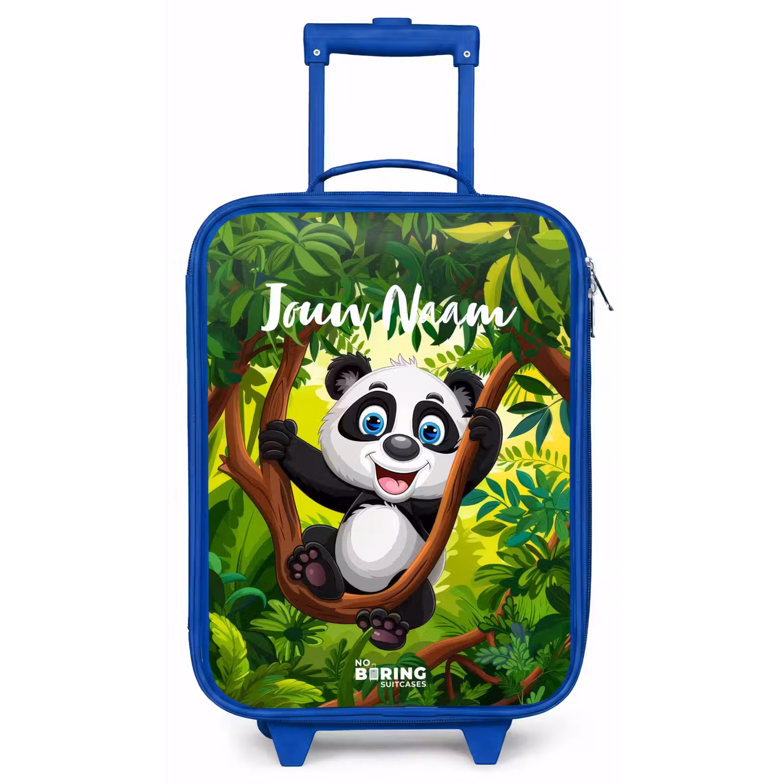 Kinderkoffer met naam - Blauw - Pedro panda — 1