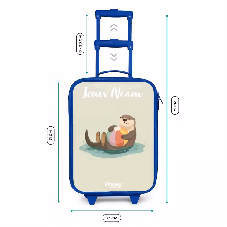 Kinderkoffer met naam - Blauw - Otter - Strandbal - Water — 6