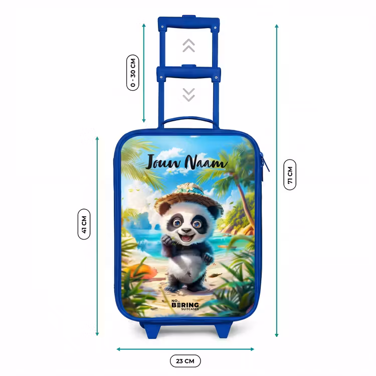 Kinderkoffer met naam - Blauw - Pablo panda — 6