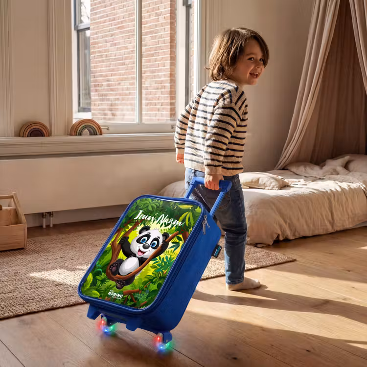 Kinderkoffer met naam - Blauw - Pedro panda — 3