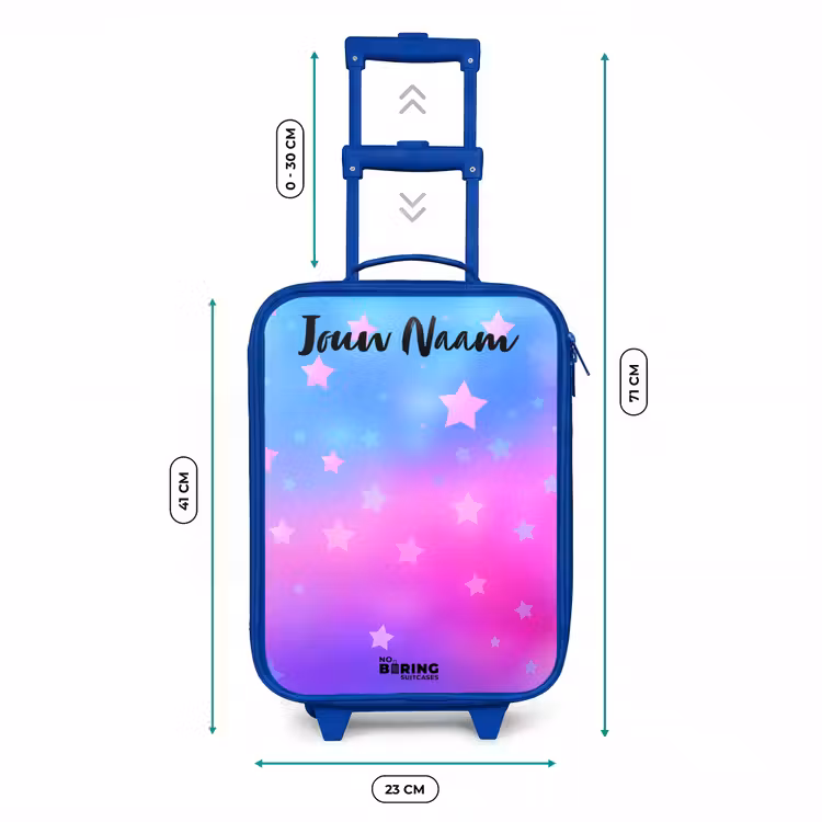 Kinderkoffer met naam - Blauw - Sterren - Roze - Blauw — 6
