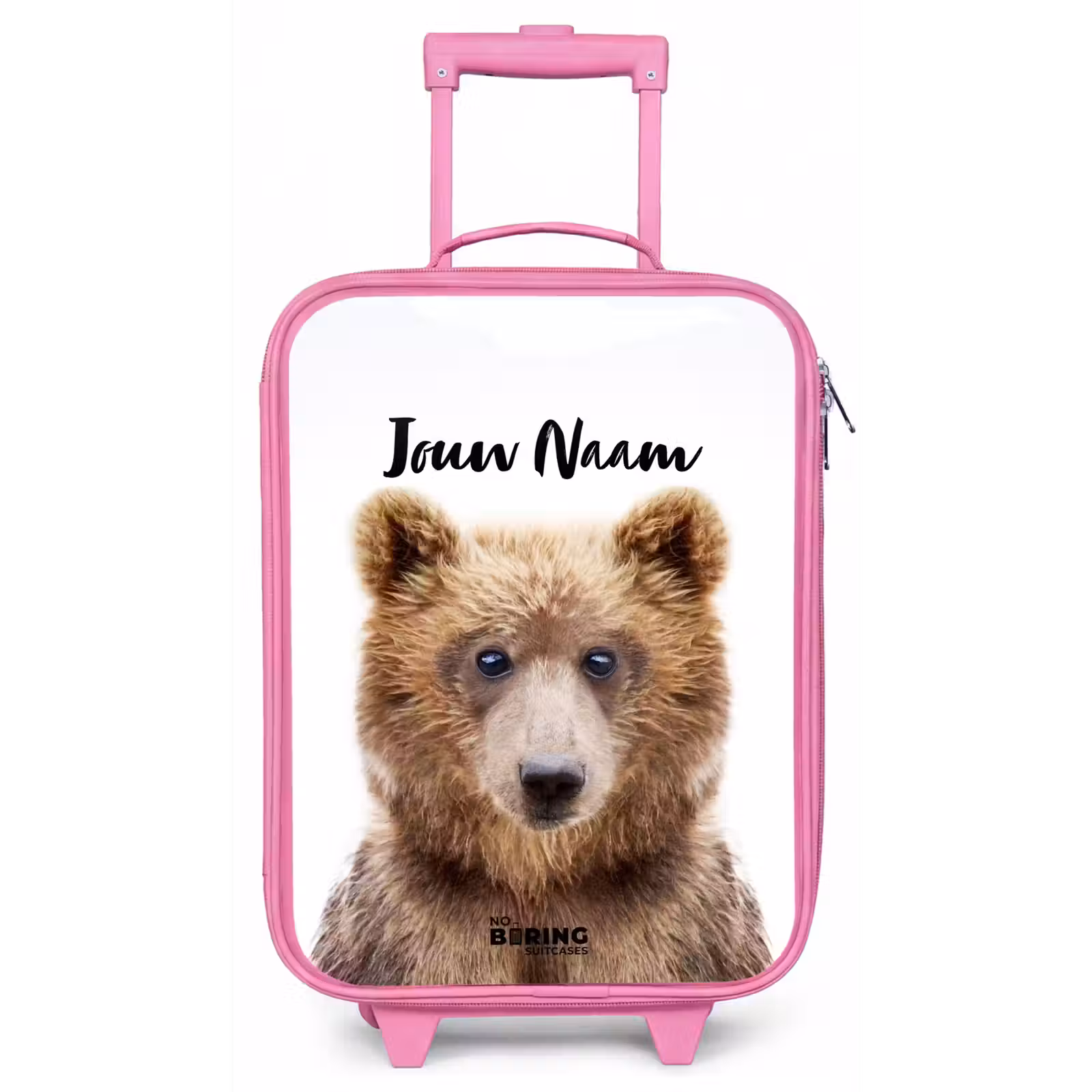 Kinderkoffer met naam - Roze - Bennie Beer — 1