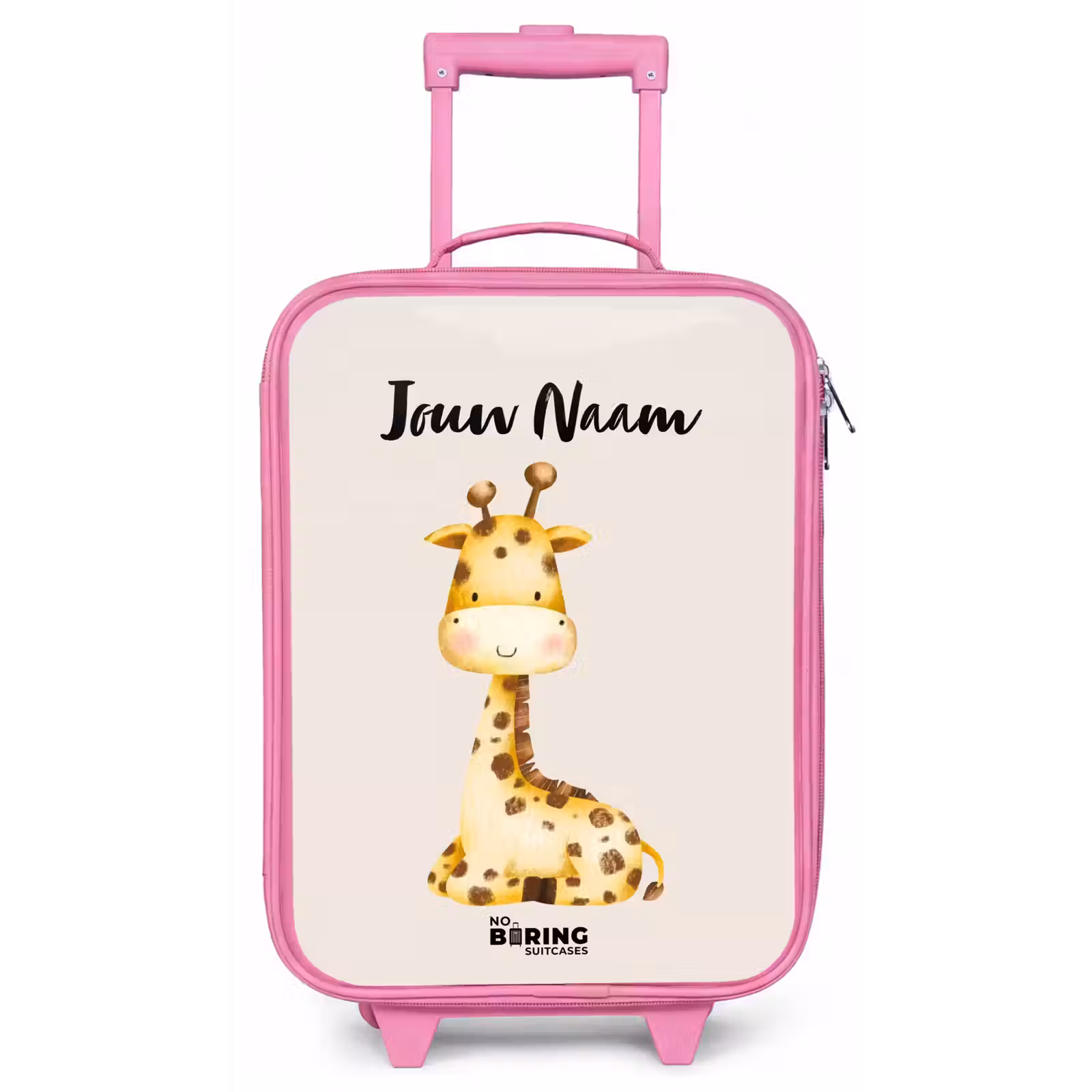 Kinderkoffer met naam - Roze - Gigi Giraffe — 1