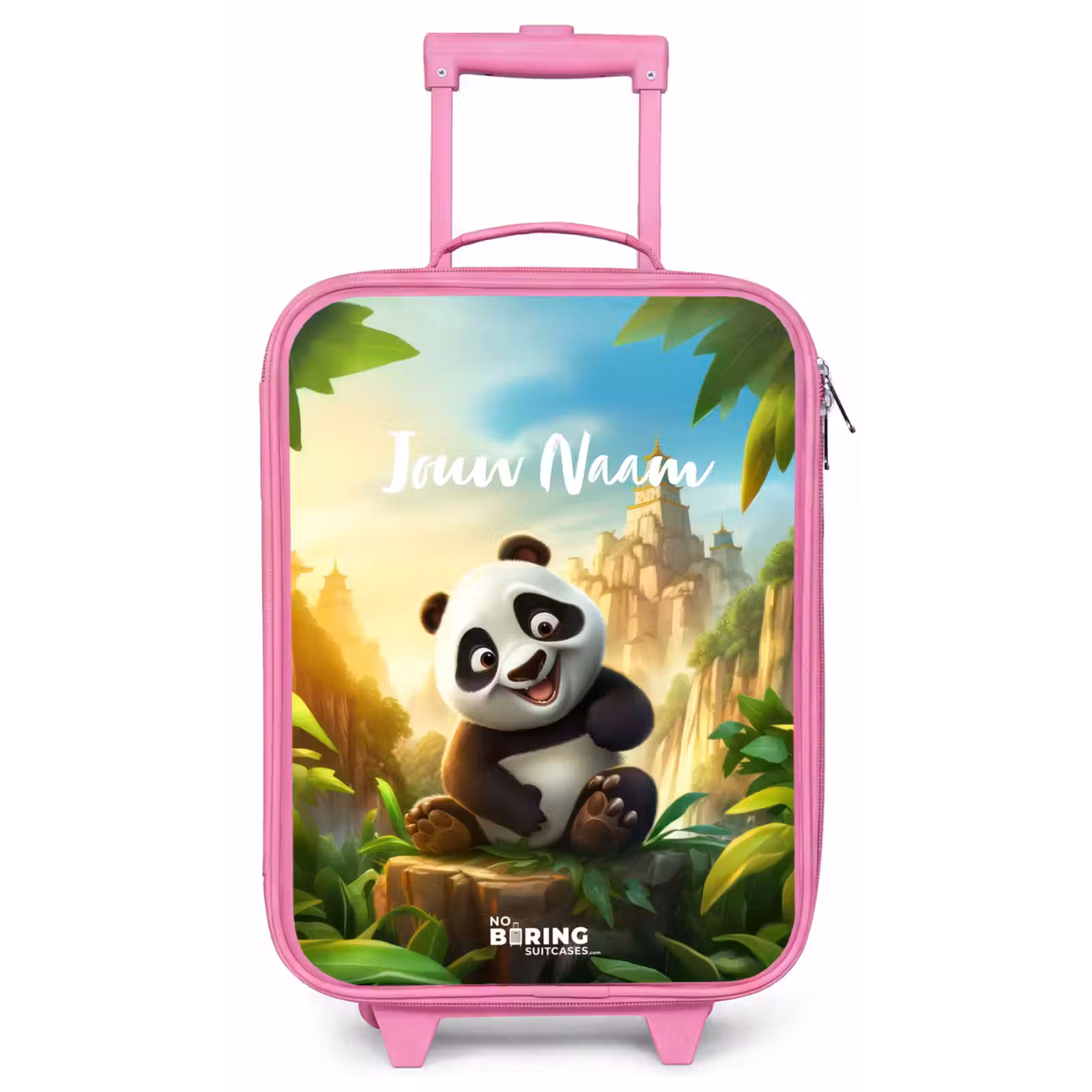 Kinderkoffer met naam - Roze - Peter Panda — 1