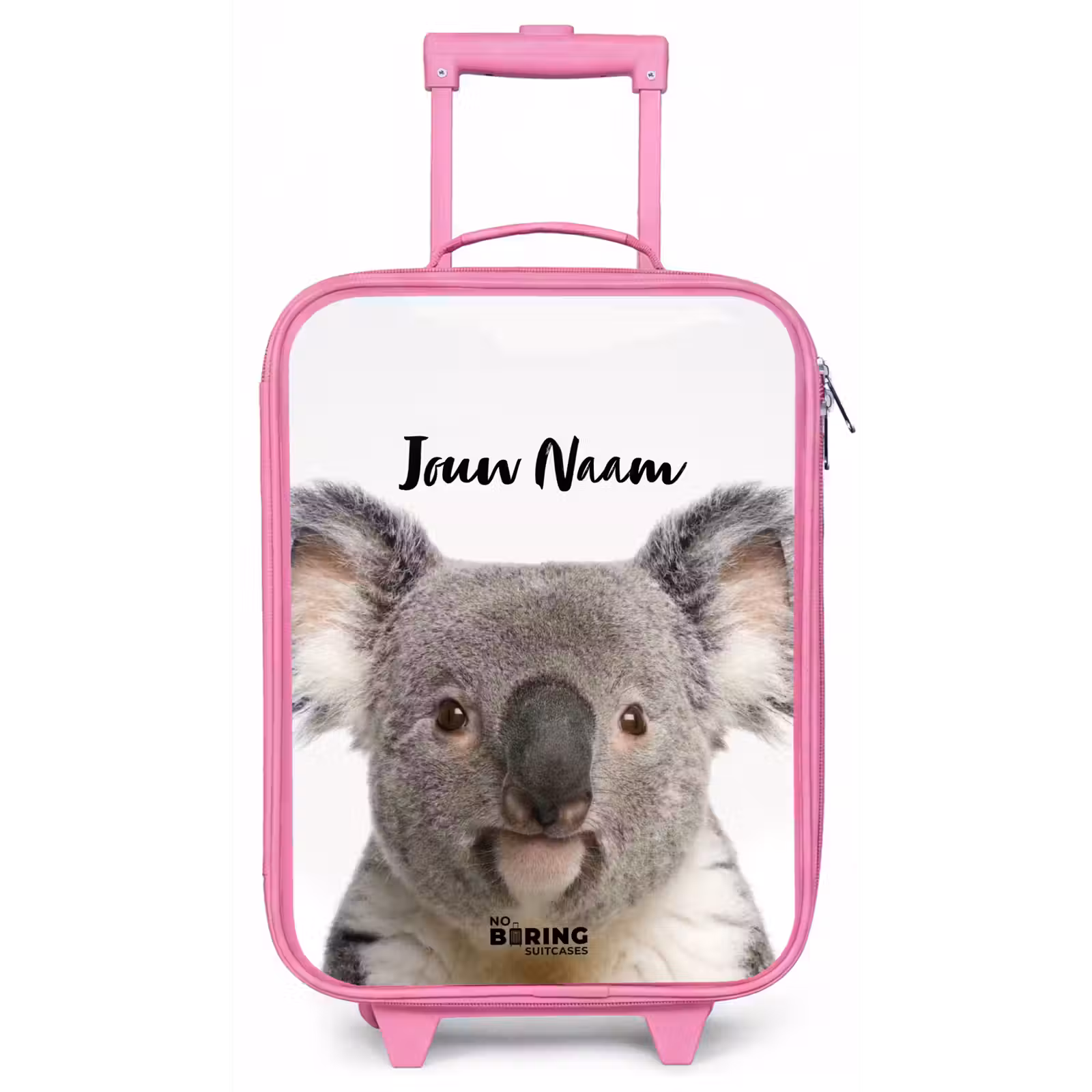 Kinderkoffer met naam - Roze - Schattige Koala Beer — 1