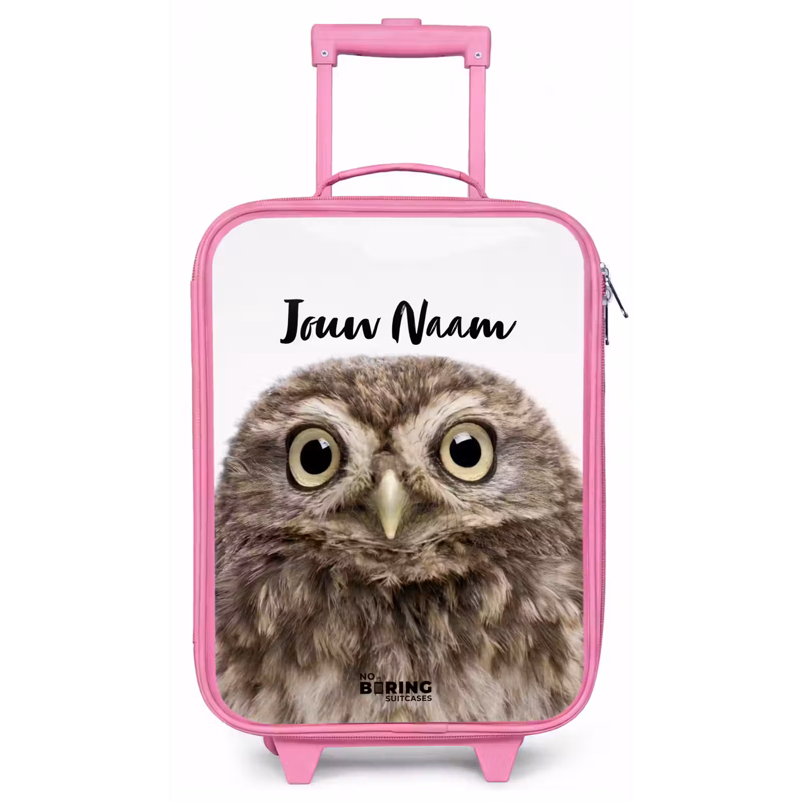 Kinderkoffer met naam - Roze - Ulke Uil — 1