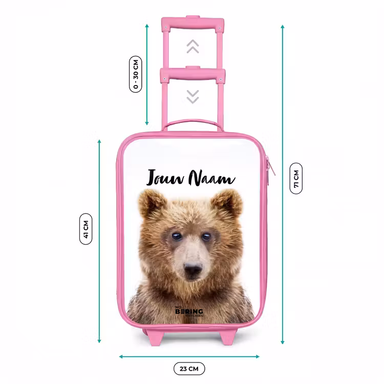 Kinderkoffer met naam - Roze - Bennie Beer — 5